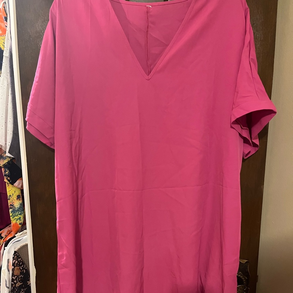 Pink dress knee length